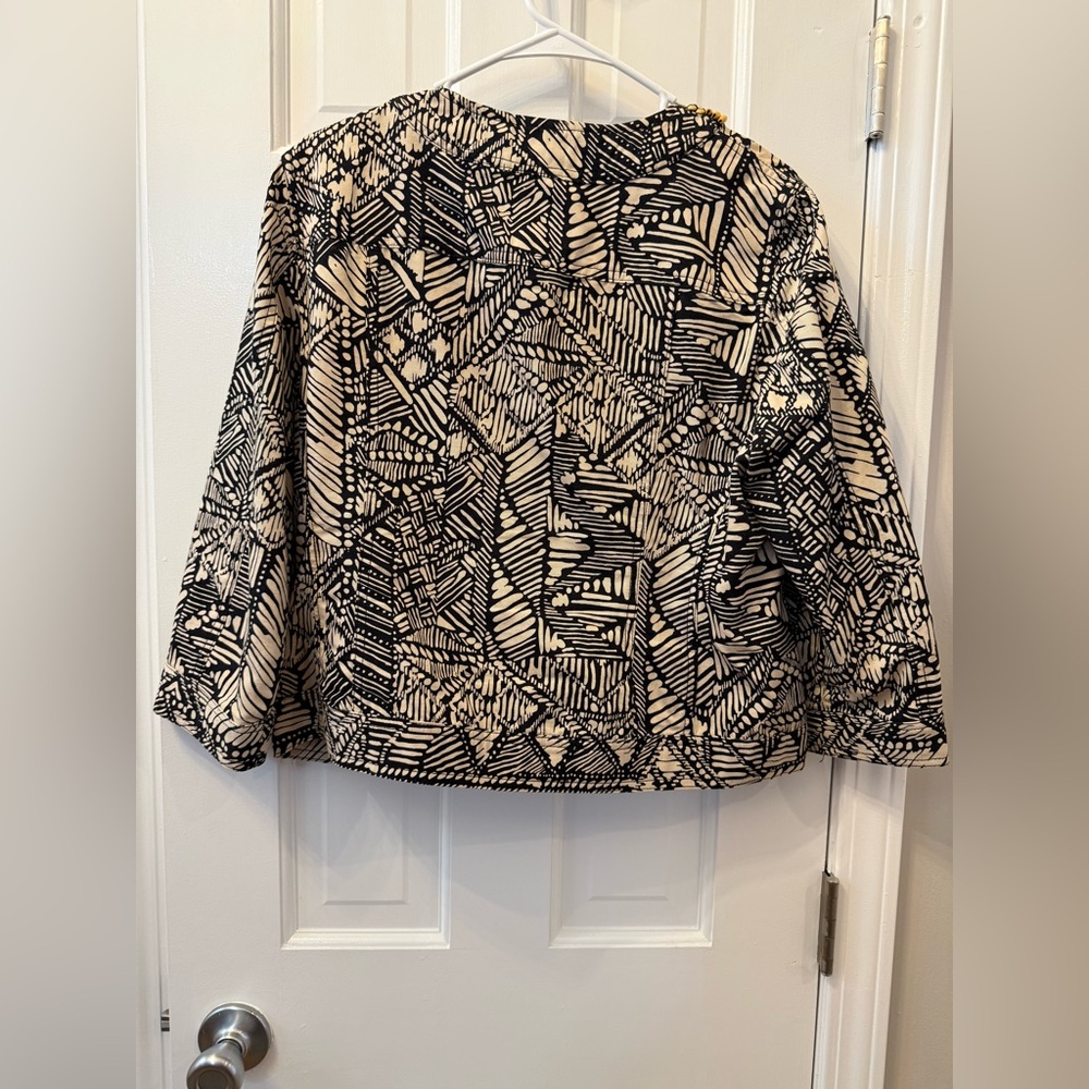 Ruby Rd Geometric Tribal Beaded Jacket Blazer Size 12 - Picture 7 of 7